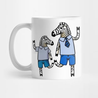 Zebra dad and Zebra son Mug